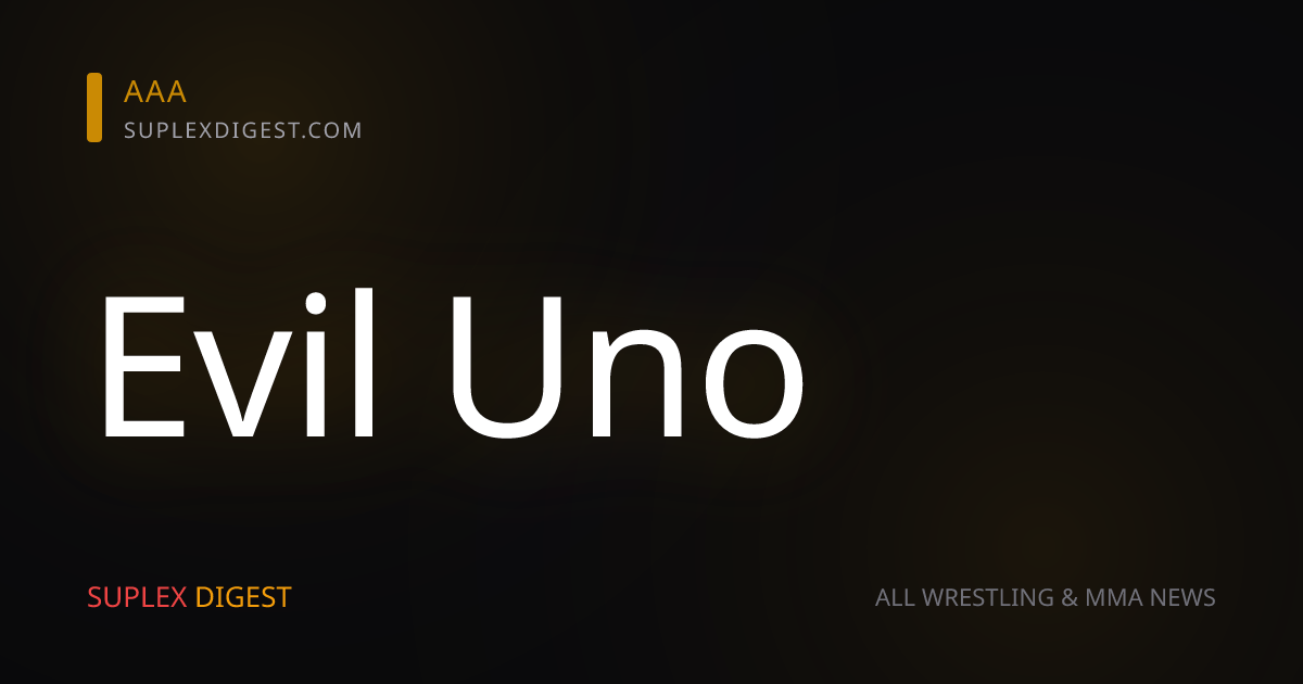Evil Uno se deslinda de AEW Fight Forever: «Yo no fui»