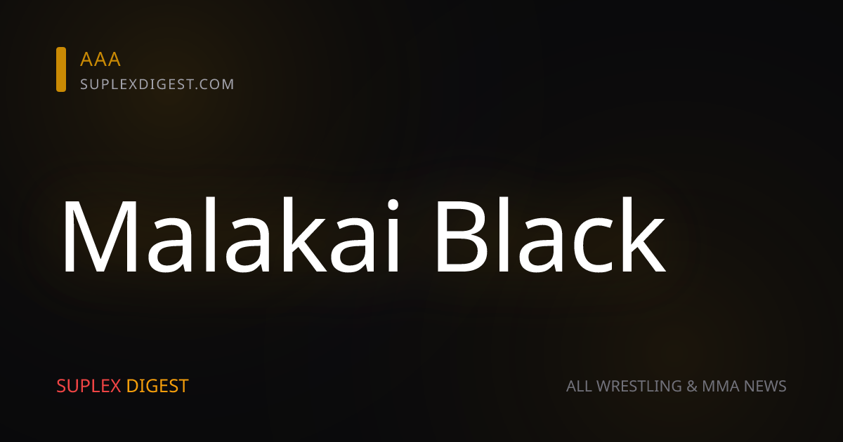 PROGRESS anuncia primer rival para Malakai Black tras salir de WWE