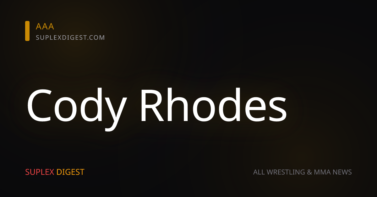 Revelan la duración del nuevo contrato de Cody Rhodes con WWE
