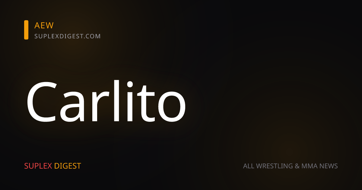 Carlito Reveals How Long He Expects To Keep Wrestling
