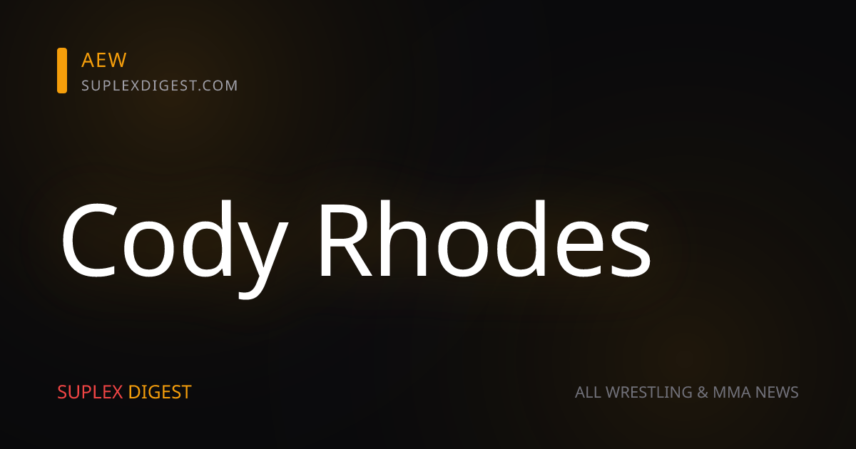 Cody Rhodes Does ALS Ice Bucket Challenge To Support Rebel, Nominates Other WWE & AEW Stars