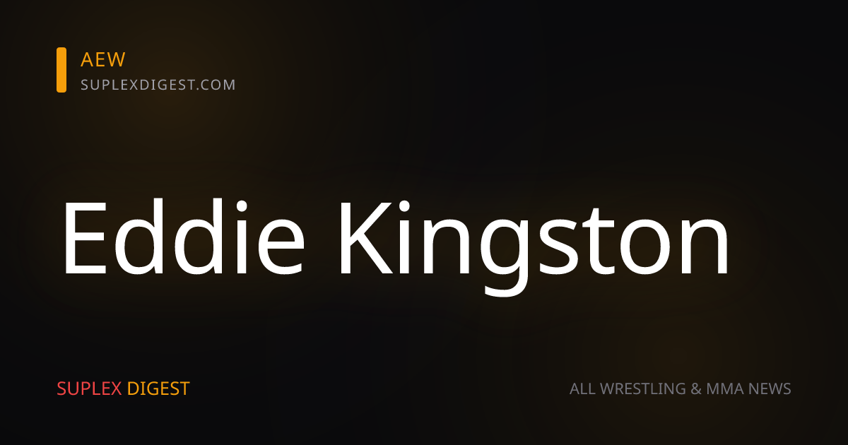 Eddie Kingston Provides Health Update After Recent Scare