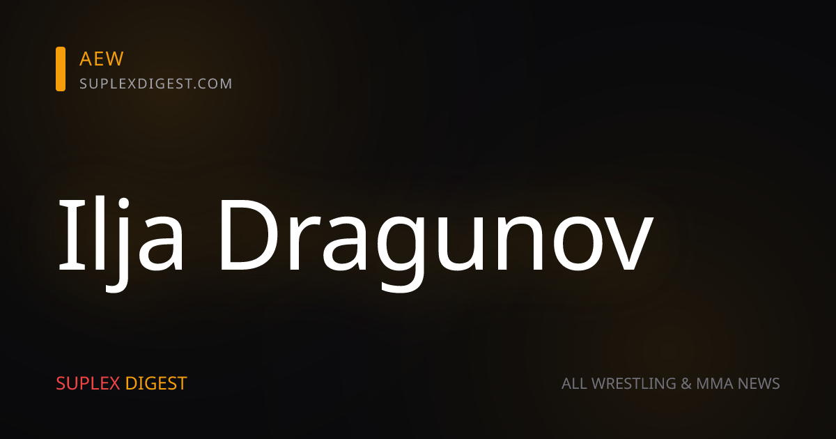 Backstage Update On Ilja Dragunov Potentially Joining AEW