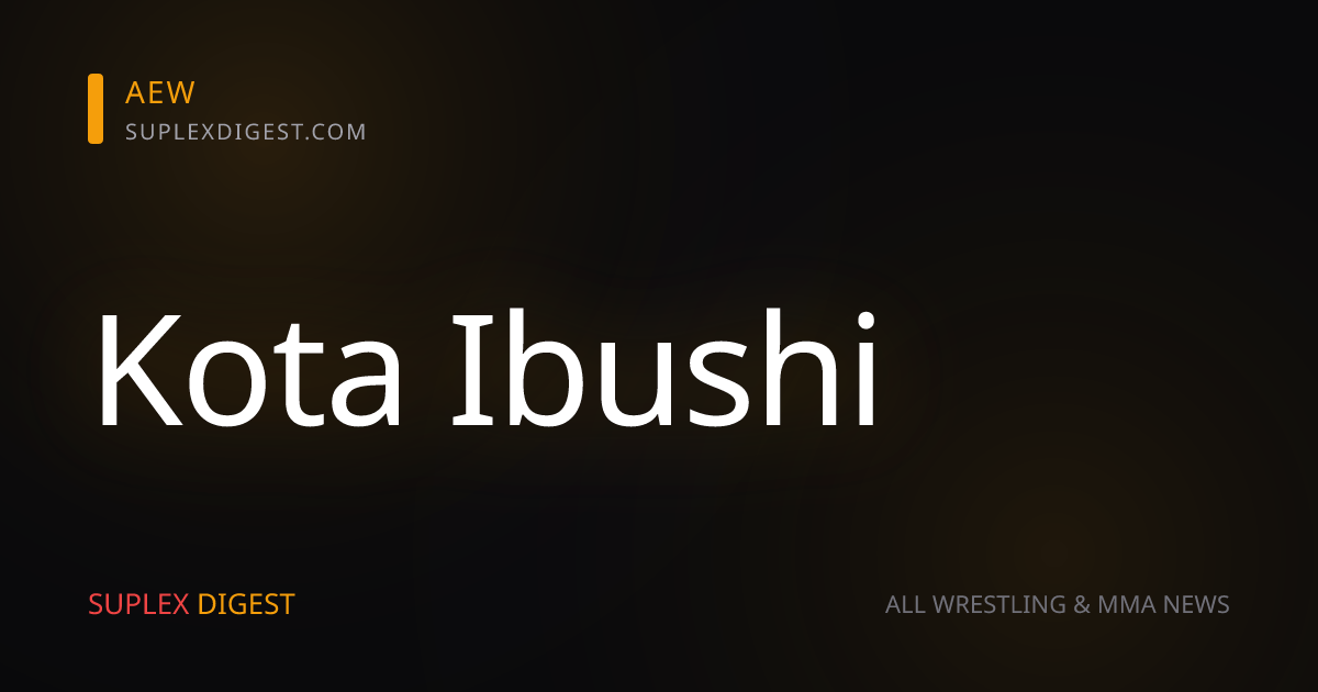 Kota Ibushi Will Need Another Surgery
