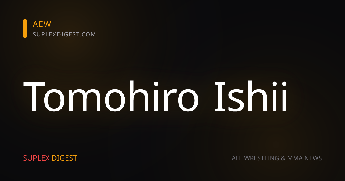 Tomohiro Ishii returns to AEW on Dynamite