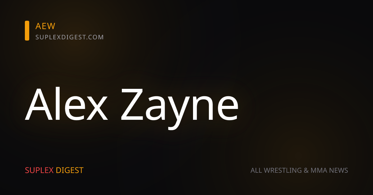 Backstage Update On Alex Zayne’s Current Contract Status With AEW/ROH