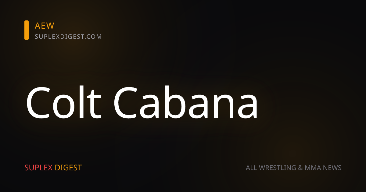 Colt Cabana details his AEW roles: ‘I don’t ever want to leave this job’