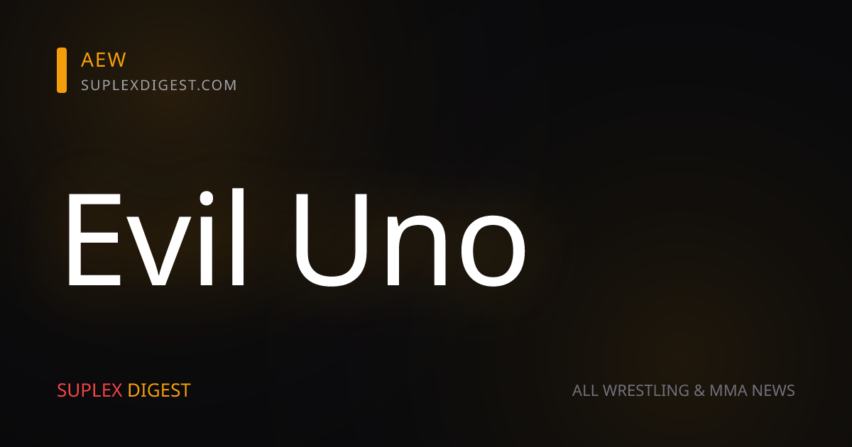 Evil Uno Addresses Misconception About His Role In AEW Fight Forever