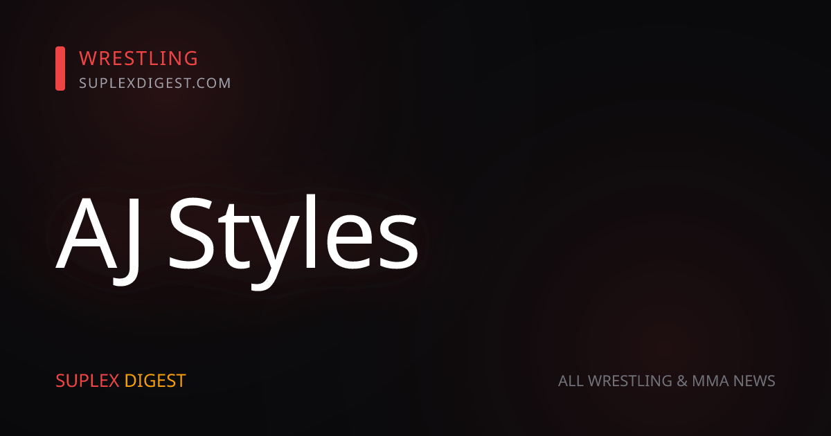 AJ Styles Identifies A Major Problem With Wrestling Today