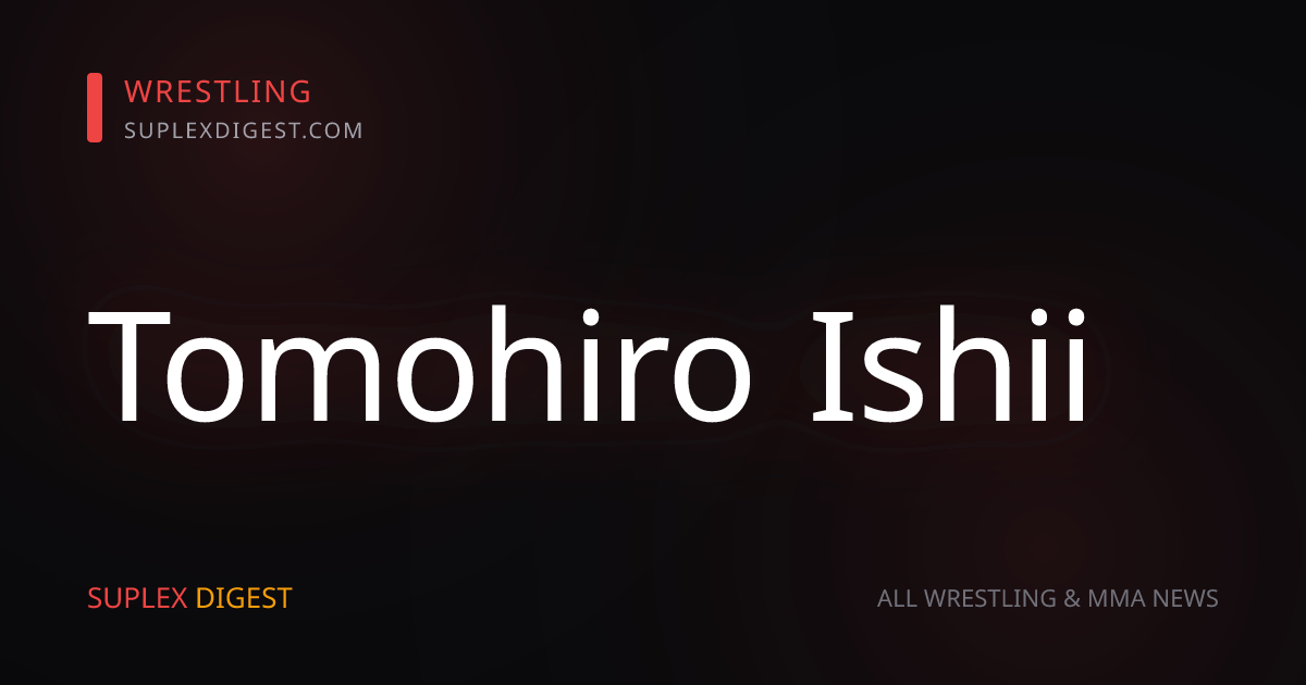 Tomohiro Ishii Sidelined With A Neck Injury