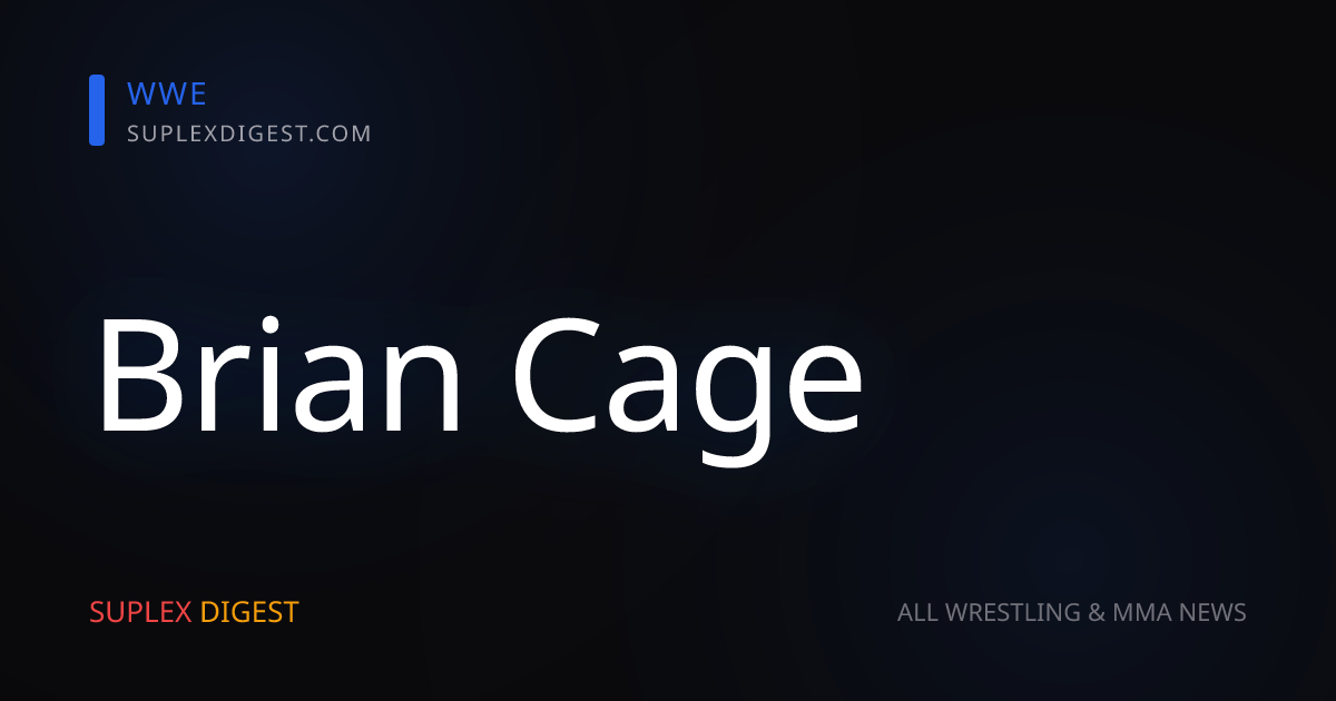 Brian Cage Thought He Was Getting Promoted. Instead, WWE Released Him