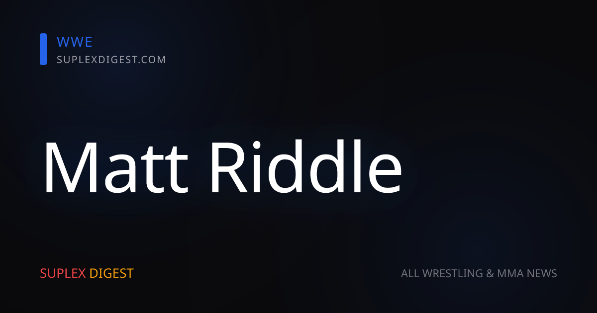 The Real Reason Why WWE Alum Matt Riddle Cut His Hair