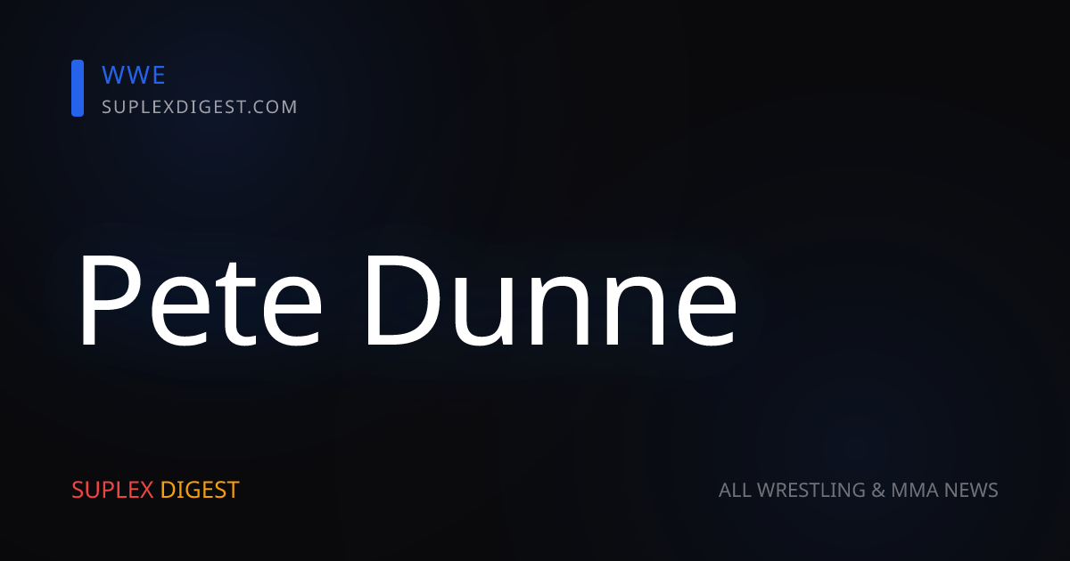 WWE’s Pete Dunne Helped Produce Acclaimed Championship Match