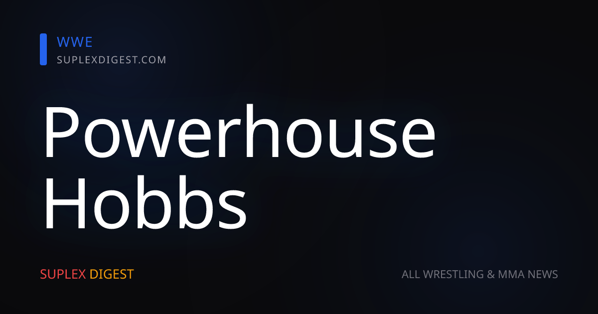 Royce Keys (formerly Powerhouse Hobbs) to make Smackdown debut tomorrow