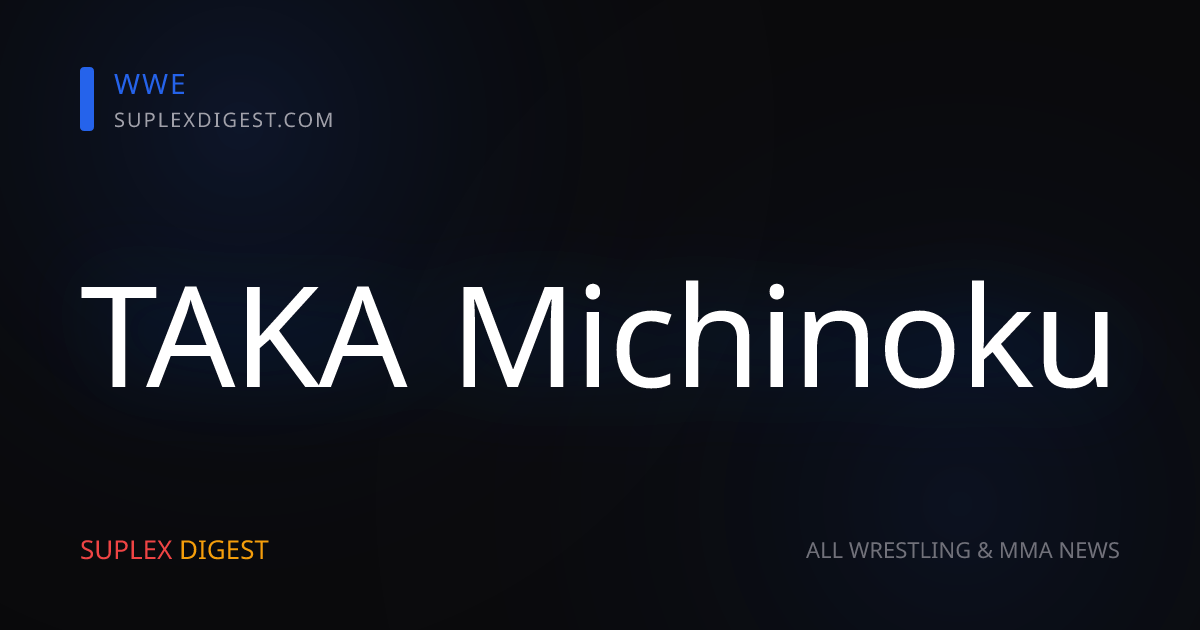 Former WWE Star TAKA Michinoku Involved In Car Accident In Japan, Suffered A Concussion But Still Wrestled The Next Day