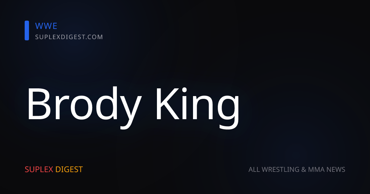 Brody King On Political Statements In Wrestling: Our President Is In The WWE Hall Of Fame