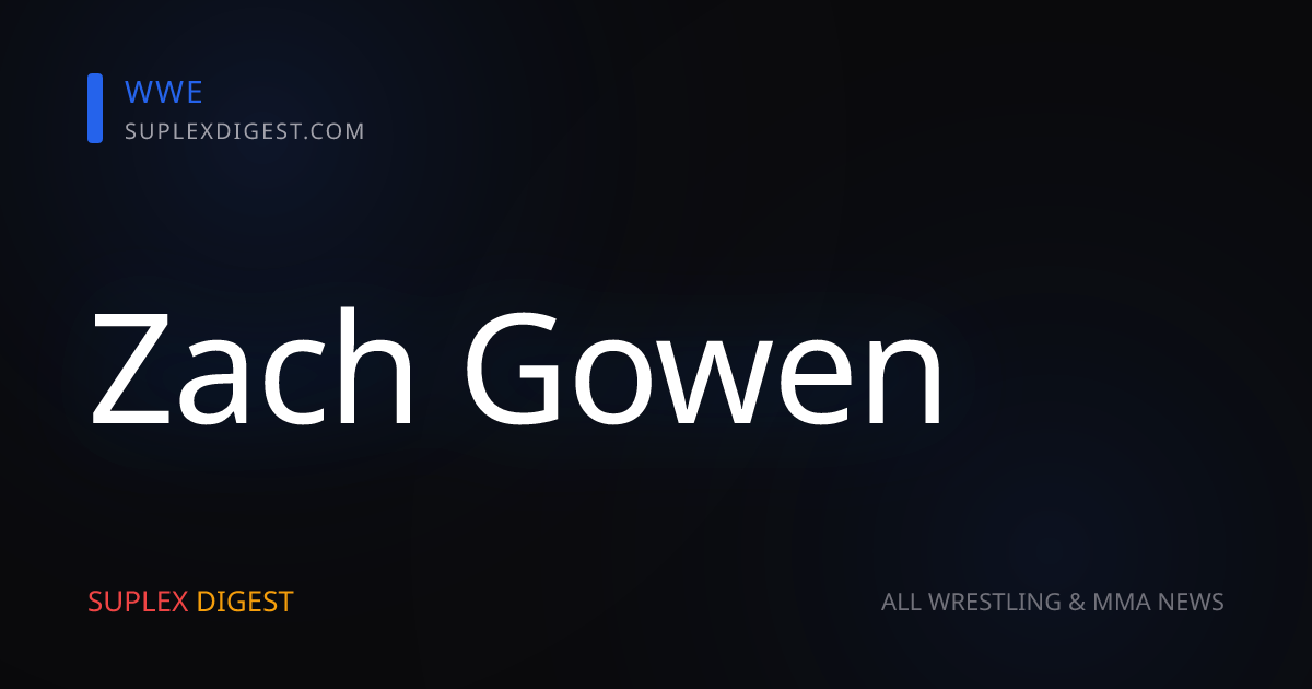 Zach Gowen Believes WWE Magazine Feature Pushed His Television Debut